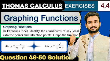Thomas Calculus Exercise 4.4 Question 49 to 50 solution| Graphing Functions by MSN Mathematician|