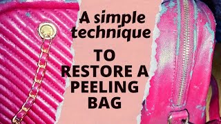 A QUICK REMEDY FOR A PEELING FAUX LEATHER BAG