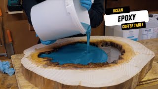 OCEAN BLUE EPOXY COFFEE TABLE