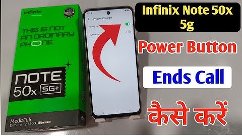 Infinix Note 50x 5g power button ends call setting | disconnect call power button call cut Infinix