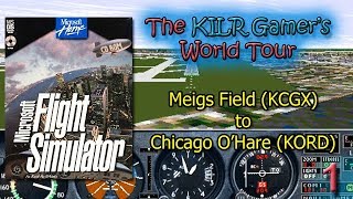 Flight Simulator 5.1 (DOS): Meigs Field (KCGX) to Chicago O'Hare (KORD) || KILR Gamer's World Tour