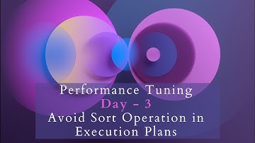 Prestatie-afstemming - Vermijd sorteerbewerkingen in uitvoeringsplannen (dag 3)