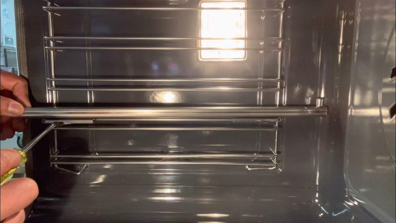 How to remove oven side rack runners and light cover YouTube