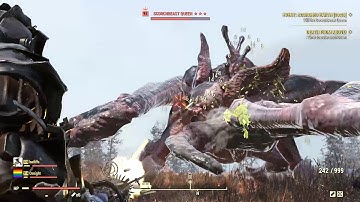 two shot/bash damage/250dr minigun! vs queen