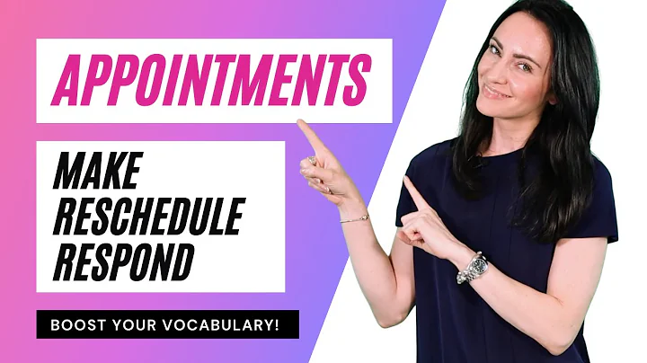 APPOINTMENTS: schedule, reschedule, suggest, respond// I´m calling my friend to make one! 📱