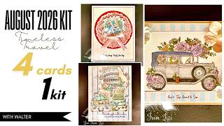 4 Cards 1 Kit August 2026 Timeless Travel Card Kit with Walter Love from Lizi