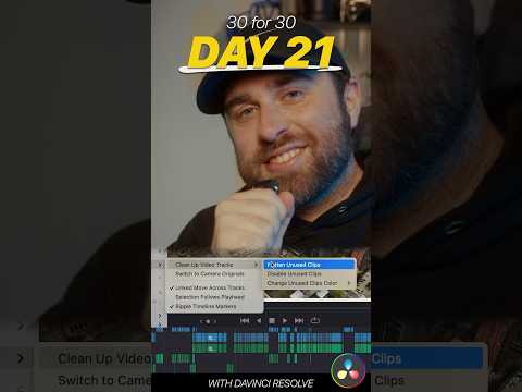 This is how to CLEAN UP all your unused footage with one click | Tip 21/30 #davinciresolve