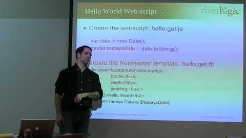 Rivet Logic TV: Alfresco Webscripts - Hello World Example