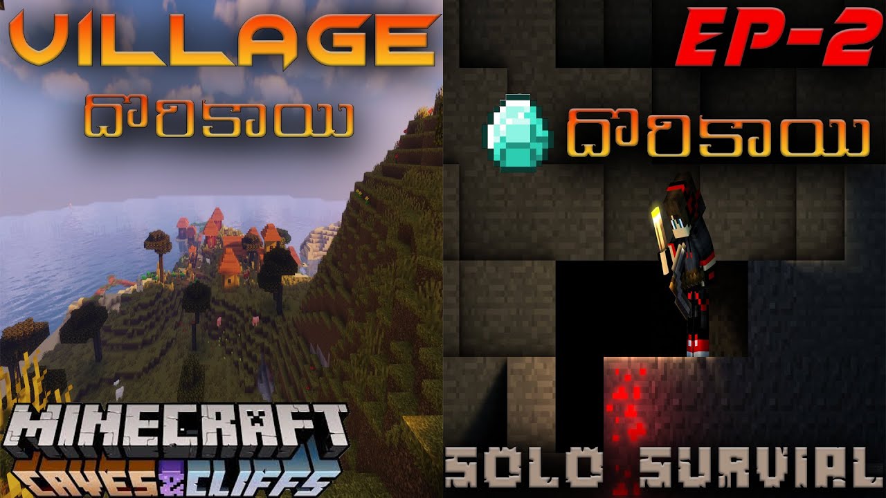 | FOUND VILLAGE & DIAMONDS | MINECRAFT SOLO SURVIVAL SERIES | EPISODE-2 ...