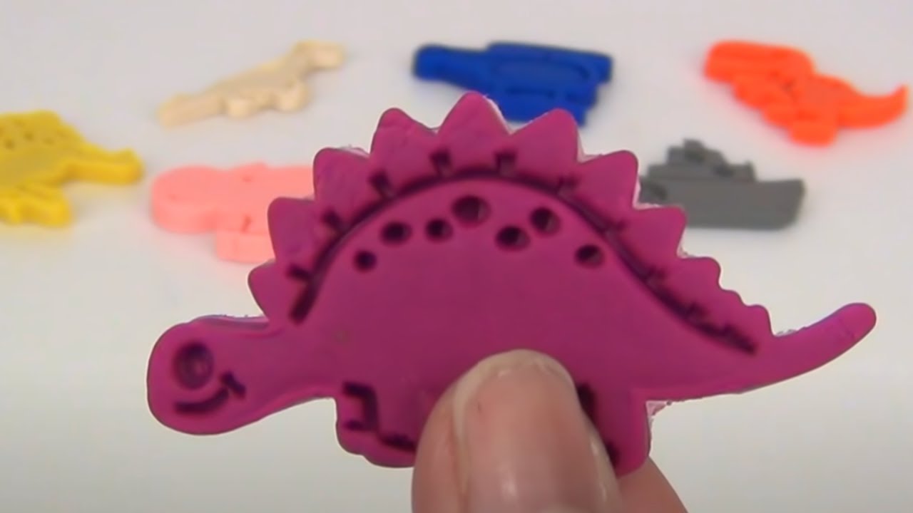 Dough Play Tool for Kids Cartoon Dinosaur Fruit Roller Cutter