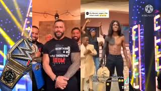 Roman Reigns And The Bloodline React To Wwe Fans Viral Tiktok Video Roman Reigns Funny Entrance