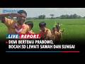 Demi Bertemu Prabowo, Para Bocah SD di Nganjuk Ini Lewati Sawah dan Sungai