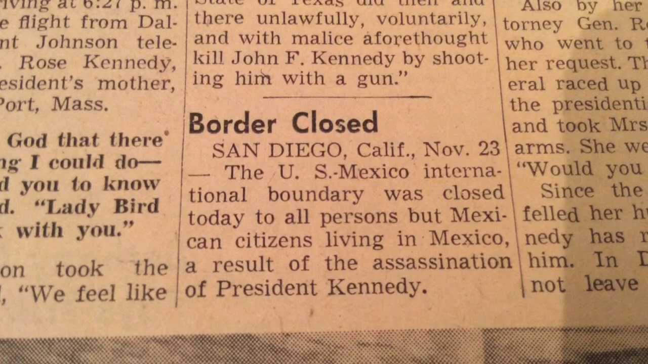 Southern border closed 1963  caravan illegals Illegal immigration wall rush stopped deport