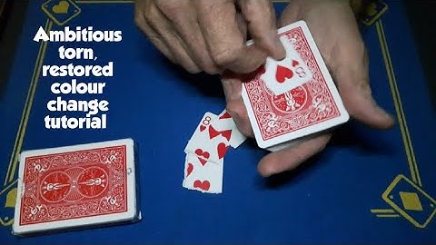 Ambitious Torn@Restored colour change gimmick card trick tutorial