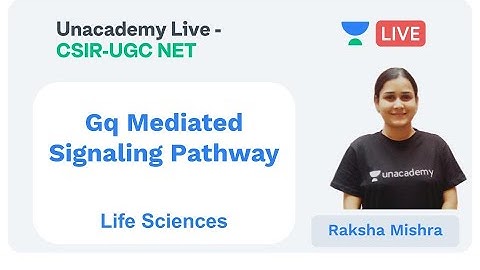 Gq Mediated Signaling Pathway | Life Sciences | Unacademy Live - CSIR UGC NET |  Raksha Mishra