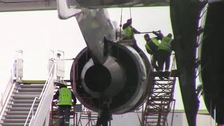 ENGINE CHANGE  D-18T Lotarev  and LOADING : ANTONOV 124  ADB UR-82072, Ostend  Airport  1999