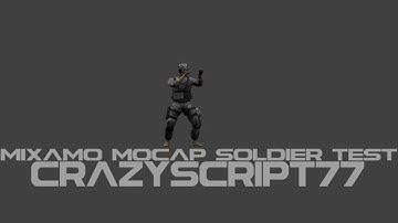 Blender 3D soldier MoCap Backflip Test - Mixamo