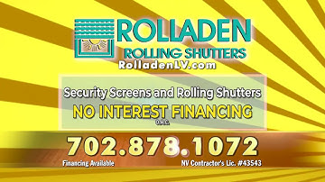 Rolladen Rolling Shutters - Rolladen Security Screens - No Interest Financing