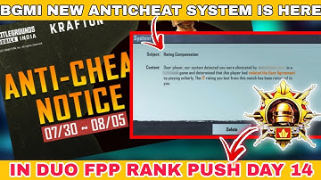 NEW ANTICHEAT SYSTEM IN BGMI || DUO FPP RANK PUSH DAY 14 || CONQUER RANK PUSH || REALME X2PRO