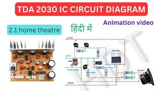 tda 2030 ic circuit diagram || 2.1 home theatre ic circuit