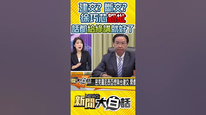 建交？ 斷交？ 徐巧芯怒批 話都給綠講就好了 #shorts - 天天要聞