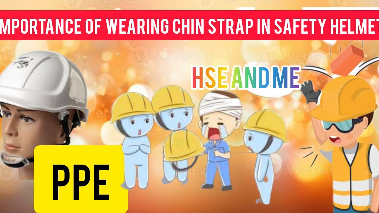 Importance of wearing chin strap in safety helmet hse construction
