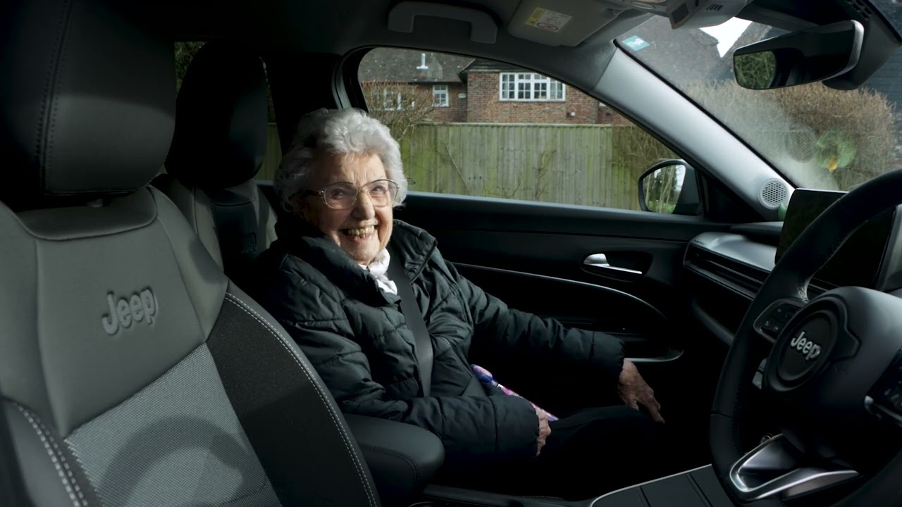 Heather gets in and out of the car with the help of Lucy in this video