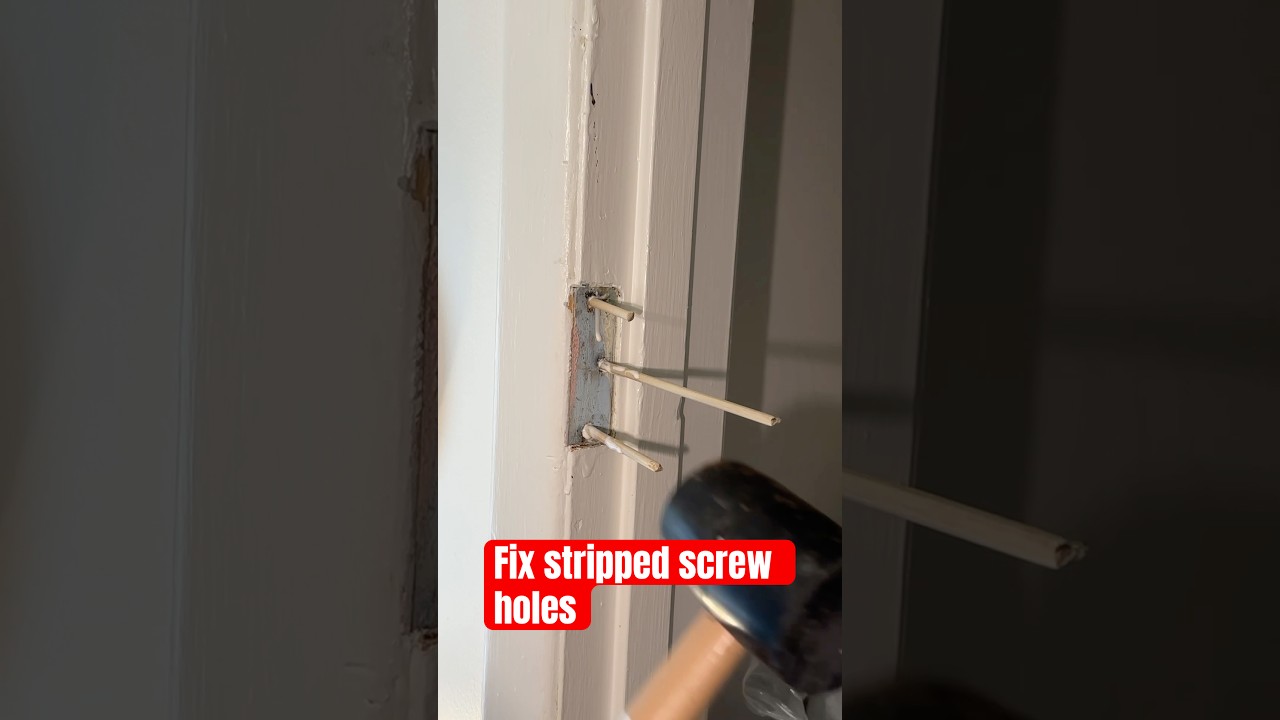 How to fix stripped screw holes for door hinges! 