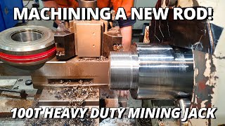 Making A 100T Heavy Duty Mining Jack Cylinder Rod Machining Threading