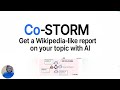 This Stanford AI Tool Writes Wikipedia-Style Reports Instantly! | Co-STORM Tutorial