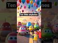 Ten little airplanes #nurseryrhymes #kids #shorts #explore