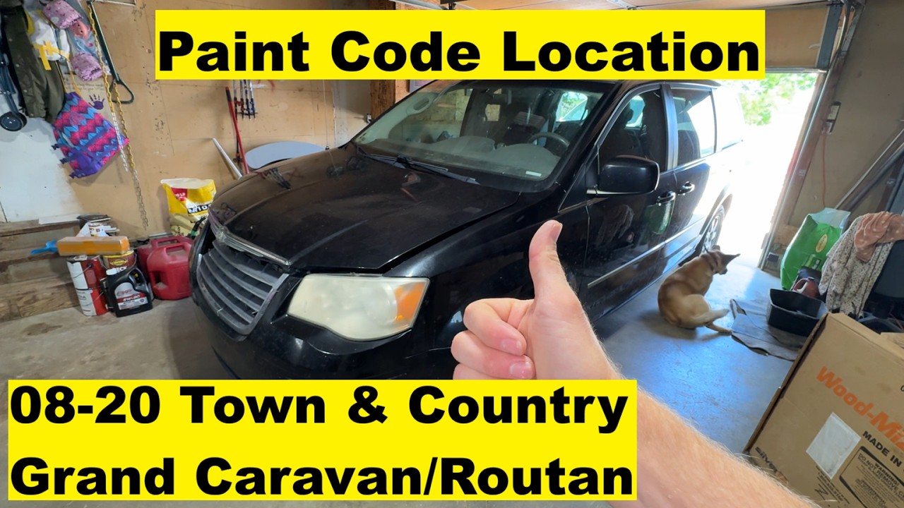 Paint Code Location Chrysler Town and Country Dodge Grand Caravan 2008-2019
