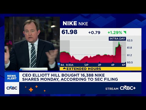 Nike CEO Elliott Hill bought 16,388 Nike shares on Monday according to SEC filing