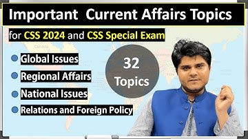 Important Current Affairs Topics for CSS 2024 and CSS Special Exam
