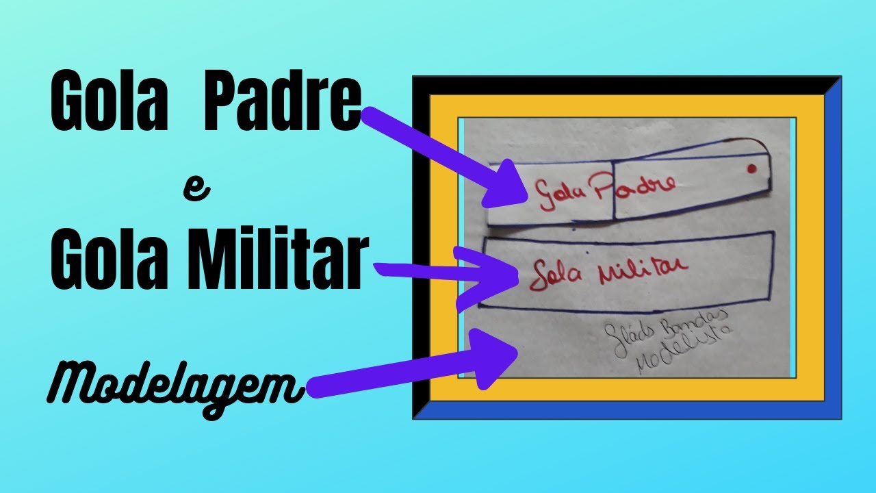 Gola Padre e Gola Militar Como fazer molde/costurando pano