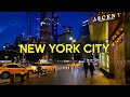 New york relaxing night walk  8th avenue manhattan tour nyc