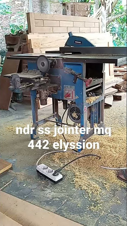 ketam/planer duduk kayu galih nangka lebar 20 cm dengan mesin mq 442 elyssion#SHORTS