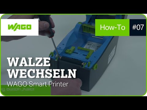 Walze einsetzen – WAGO Thermotransferdrucker Smart Printer