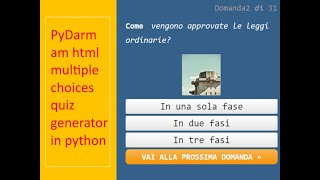 Pydarm: python to create quiz in html
