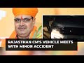 Rajasthan cm bhajan lal sharmas car meets with accident no injuries reported