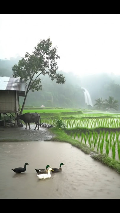 kakak cantik sedang santai menikmati secangkir kopi panas saat hujan deras #rainoundforsleep