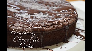 Flourless chocolate cake recipe 35g cocoa powder 80ml hot water 150g
dark butter 300g brown sugar 125g ground almonds 4 eggs, separated
chocol...