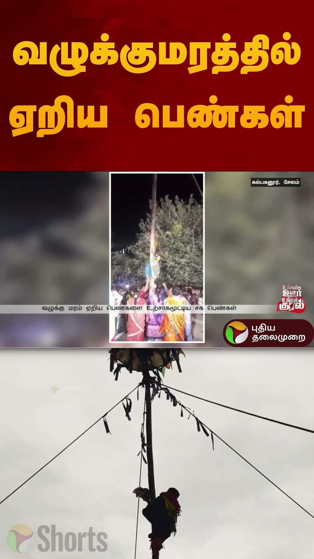 வழுக்குமரத்தில் ஏறிய பெண்கள் | #puducherry | #shorts
