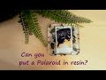 Watch Me Resin: Can you put a Polaroid in resin? Polaroid Coaster with real flowers