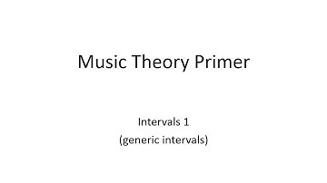 Intervals 1 (generic intervals)