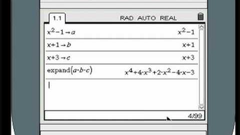 TI-Nspire Mini-Tutorial: Expanding a Polynomial Product