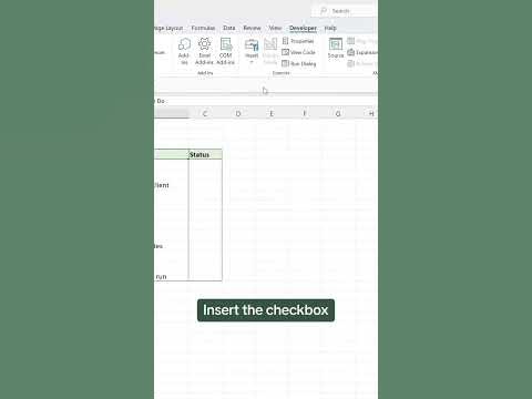How to Insert Checkboxes in Excel. - YouTube
