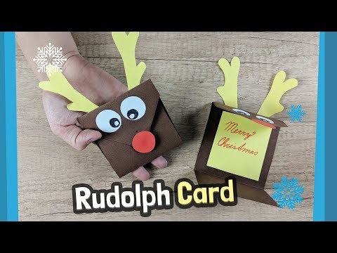 Rudolph Reindeer Christmas Card