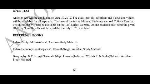 OAS 2019 PRELIMS TEST SERIES TEST 1: ANCIENT AND MEDIEVAL INDIA: AAROHAN CLASSES-9437002210