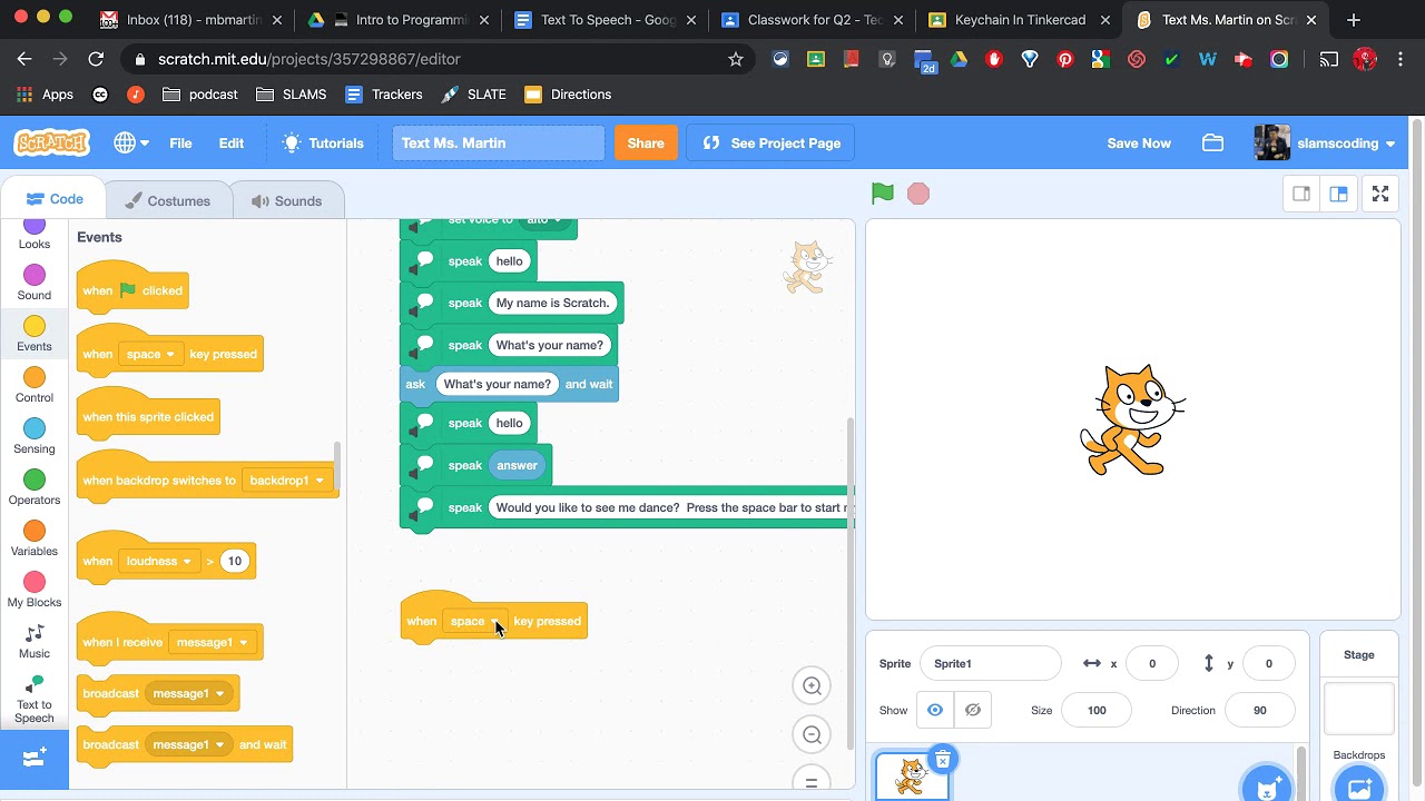 Text To Speech In Scratch